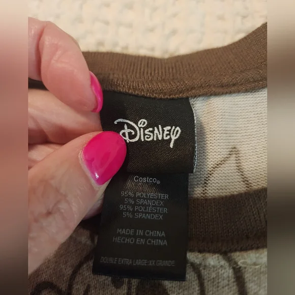 Disney Winnie the Pooh Print Soft Pajamas Browns 2X-3X Cozy Fairycore Whimsical - Picture 4 of 12